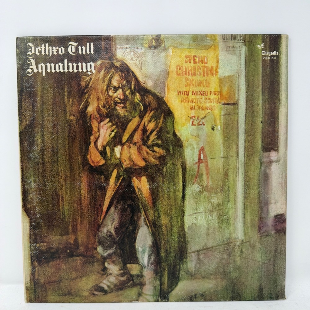 Jethro Tull Aqualung LP Chrysalis CHR 1044 Green Label Terre Haute VG+ Vinyl
